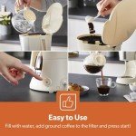 GEEPAS 750ml Fast Brewing Coffee Maker with Reusable Filter