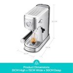 Casabrews 20 Bar Stainless Steel Espresso Machine