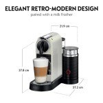 Nespresso De'Longhi CitiZ Coffee Machine with Milk Frother