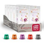 Carraro Coffee Variety Pack - 100 Aluminium Pods