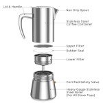 bonVIVO Intenca Stainless Steel Moka Pot – 300ml