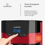 Klarstein 12-Cup Coffee Maker with Timer
