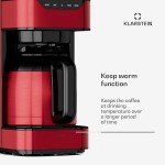 Klarstein 12-Cup Coffee Maker with Timer