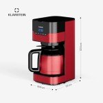 Klarstein 12-Cup Coffee Maker with Timer