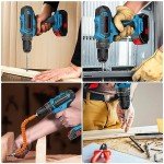 Cordless Power Drill Set with Battery and Charger, 25+3 Mini Drill 21V Electric Drill Cordless Hammer Impact Drill Set with 3/8 Inch Keyless Chuck with 2 Batteries