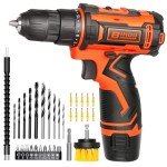 BIHOO Drill Driver Set, 12V Cordless Drill with Battery and Charger, LED Drill Tools Kit, 25+1 Torque Setting and 43pcs Drill Bits