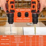 BIHOO Drill Driver Set, 12V Cordless Drill with Battery and Charger, LED Drill Tools Kit, 25+1 Torque Setting and 43pcs Drill Bits