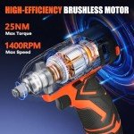 BIHOO Drill Driver Set, 12V Cordless Drill with Battery and Charger, LED Drill Tools Kit, 25+1 Torque Setting and 43pcs Drill Bits
