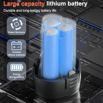 BIHOO Drill Driver Set, 12V Cordless Drill with Battery and Charger, LED Drill Tools Kit, 25+1 Torque Setting and 43pcs Drill Bits