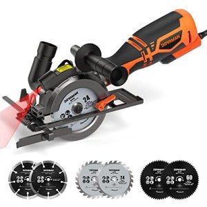 DOVAMAN Mini Circular Saw with Laser and Blades