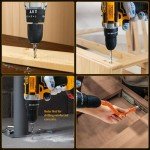 Aseboy Cordless Drill with Battery and Charger, Power Drill Cordless, Electric drill Set with 3/8 Keyless Chuck, 25+3 Torque Settings for Screwdriving, Drilling (2 Batteries)