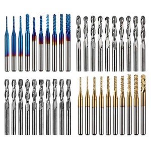 40-Piece CNC Router Bit Set with 1/8" Shank