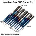 40-Piece CNC Router Bit Set with 1/8" Shank