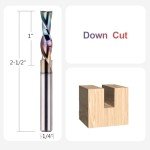 Downcut Spiral Router Bit 1/4 Inch Shank