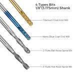 40-Pc CNC Router Bits Set with 1/8" Shank