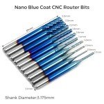 40-Pc CNC Router Bits Set with 1/8" Shank