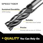 SPEED TIGER 1/8" Carbide End Mill Set (3pcs)