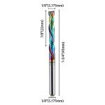 HOZLY 1/8" Shank Compression CNC Router Bits Set