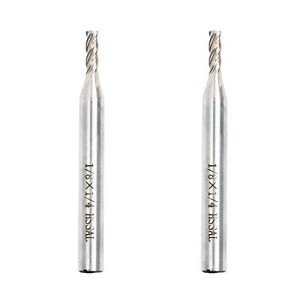 1/8" x 1/4" HSS 4 Flute End Mill Bits