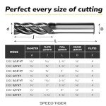 SPEED TIGER 1/8" Carbide End Mill Set (3pcs)