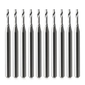 HOZLY 1/8" CNC Router Bits Set for Aluminum