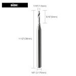 HOZLY 1/8" CNC Router Bits Set for Aluminum