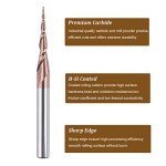 SpeTool 4-Piece Tapered Ball Nose End Mill Set