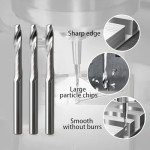 HOZLY 1/8" CNC Router Bits Set for Aluminum