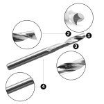 HOZLY 1/8" CNC Router Bits Set for Aluminum