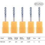 5-Piece 1/8" Ball Nose Router Bit Set