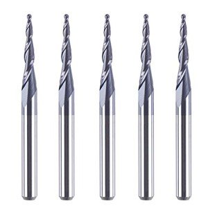 5pc Tapered Cone End Mill Set for CNC