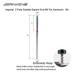 JIANXING 1/8" Extra Long Carbide End Mill Bit
