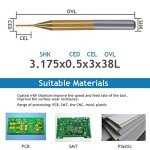 10PCS 1/8'' Shank Carbide CNC End Mill Set