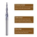 5pc Tapered Cone End Mill Set for CNC