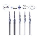 5pc Tapered Cone End Mill Set for CNC