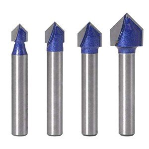 Yakamoz 90 Degree V Groove Router Bit Set
