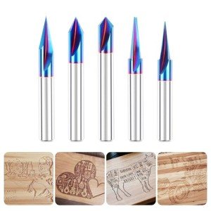 CNC Wood Router Bit - 1/4" Shank, V-Bit