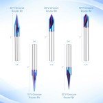 CNC Wood Router Bit - 1/4" Shank, V-Bit
