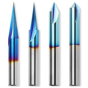 CNC Router Bits Set for Wood Carving - 4 PCS