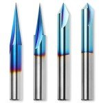 CNC Router Bits Set for Wood Carving - 4 PCS