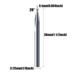 HUHAO 5pcs 20° V Router Bits for Engraving