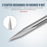 HUHAO 5pcs 20° V Router Bits for Engraving
