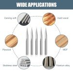 HUHAO 5pcs 20° V Router Bits for Engraving