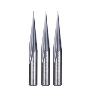 HUHAO 3PCS 6mm Shank CNC V Groove Bits