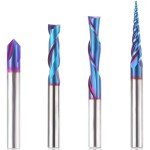 HQMaster 4-Piece CNC Router Bit Set 1/4 Inch