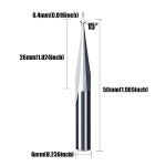 HUHAO 3PCS 6mm Shank CNC V Groove Bits