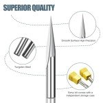 HUHAO 3PCS 6mm Shank CNC V Groove Bits