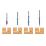 HQMaster 4-Piece CNC Router Bit Set 1/4 Inch