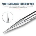 HUHAO 3PCS 6mm Shank CNC V Groove Bits