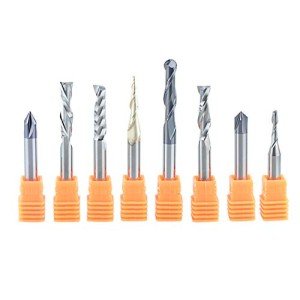 8-Piece Carbide CNC Router Bits Set for Woodworking